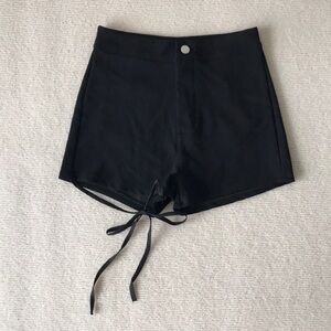 Chic High Waist Black Women's Shorts